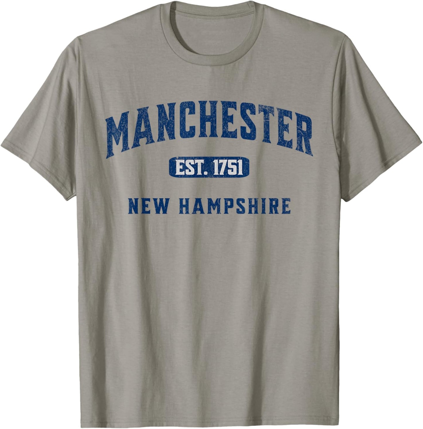 Vintage Athletic NH Souvenir Visit Manchester New Hampshire T-Shirt - T-Shirt | Sand