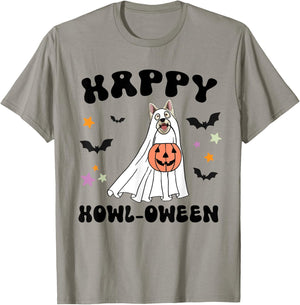White German Shepherd Boo Dog Lover Costume Happy Halloween T-Shirt - T-Shirt | Sand