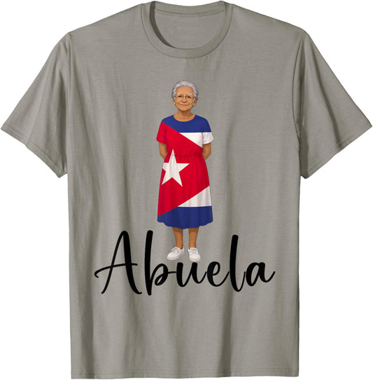 Cuban Abuela Grandmom Flag Grandmother Grandma Cuba T-Shirt - T-Shirt | Sand