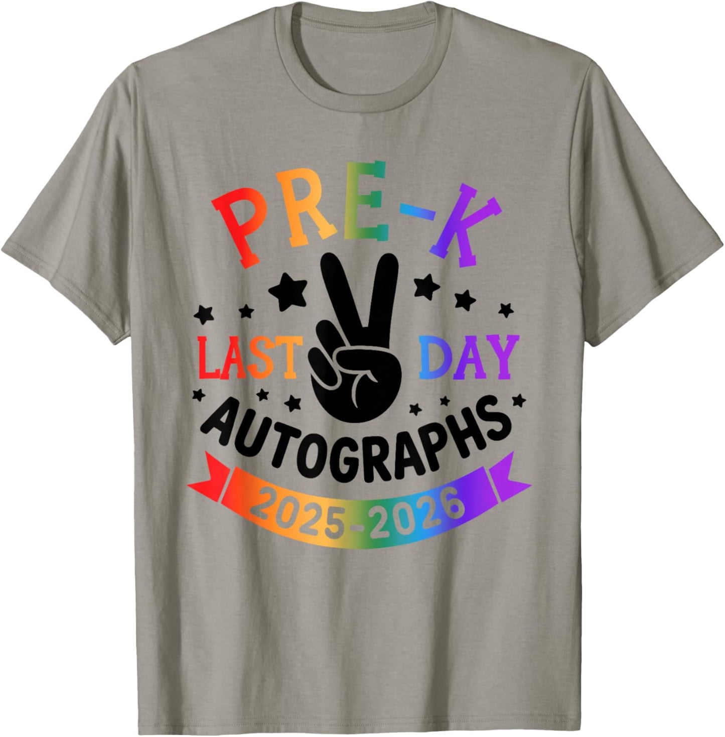 Last Day of School Autograph Pre-K Graduation 2026 Kids T-Shirt - T-Shirt | Sand
