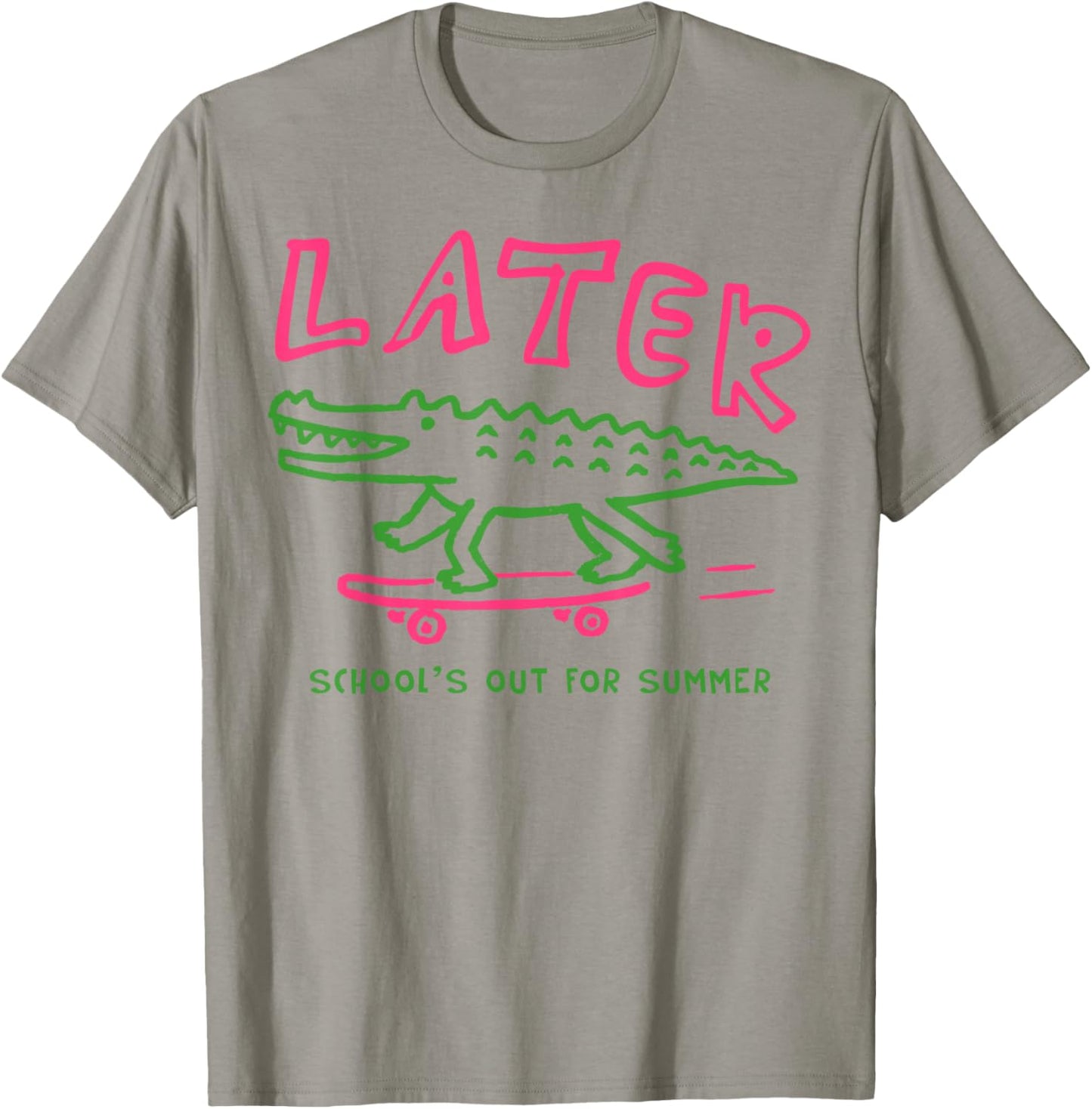 See You Later Teacher Summer Alligator Last Day of School T-Shirt - T-Shirt | Sand
