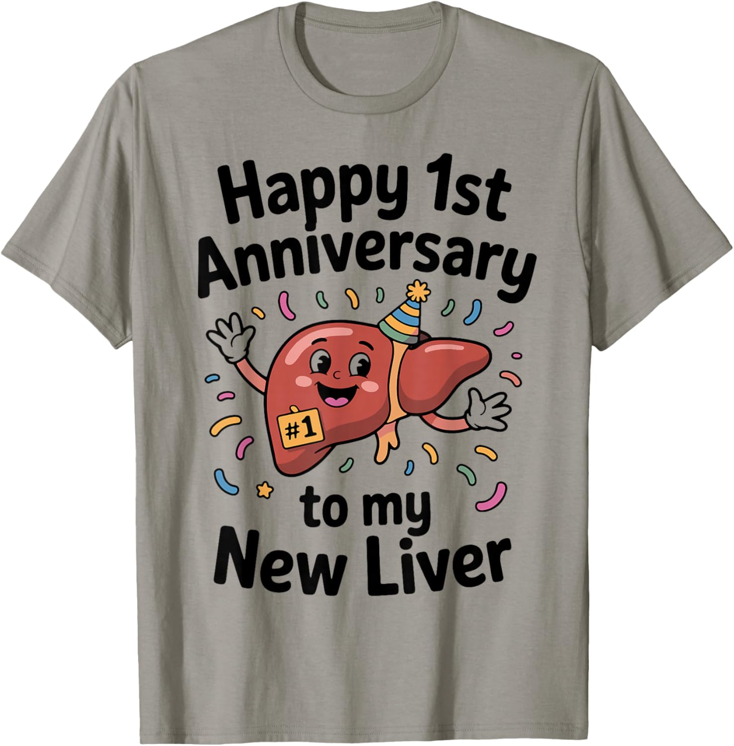 1st Anniversary Liver Transplant Survivor T-Shirt - T-Shirt | Sand