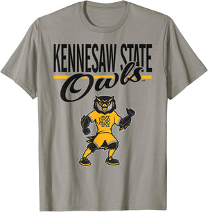 Kennesaw State Owls Mascot White Officially Licensed T-Shirt - T-Shirt | Sand