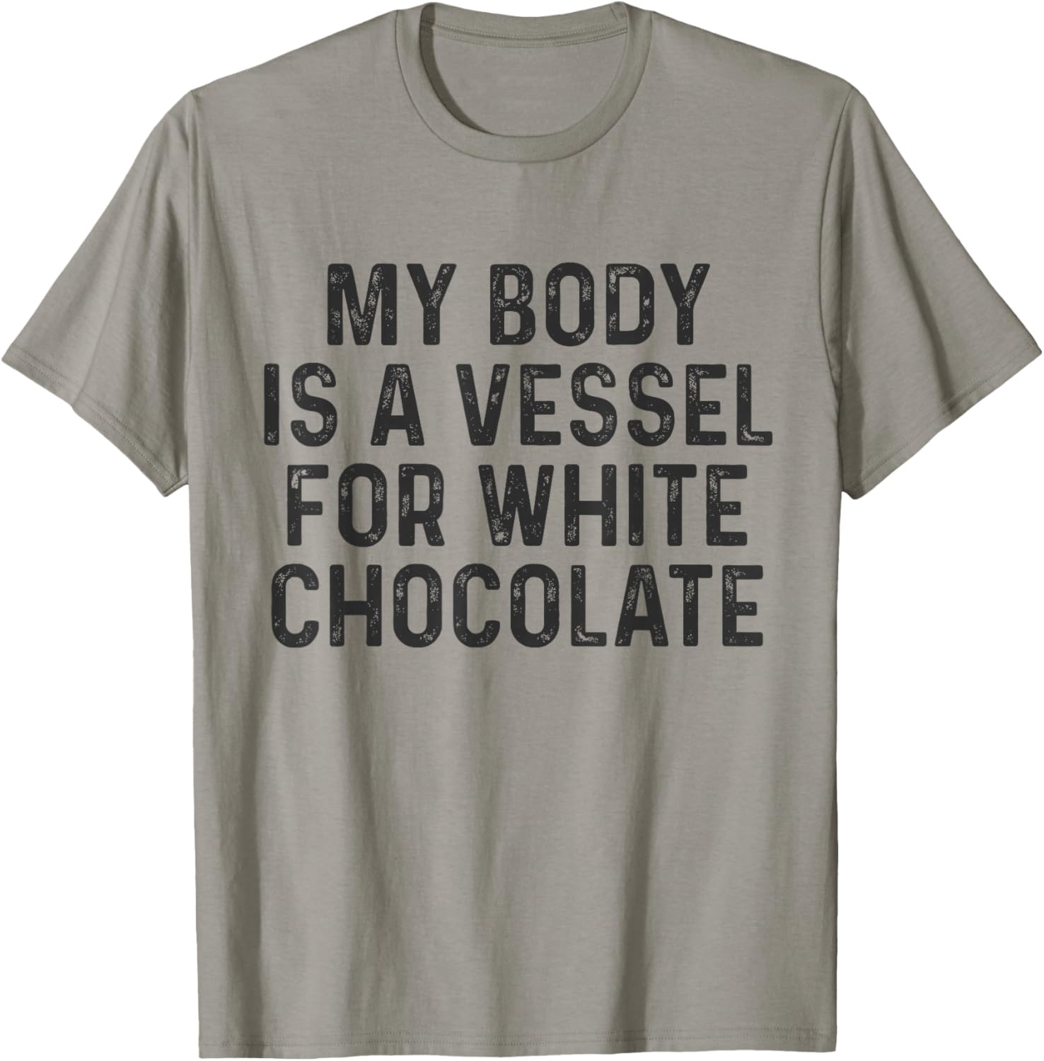 Funny White Chocolate Lover T-Shirt - T-Shirt | Sand