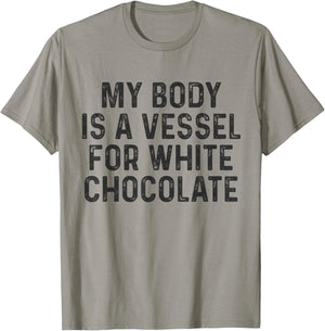Funny White Chocolate Lover T-Shirt - T-Shirt | Sand