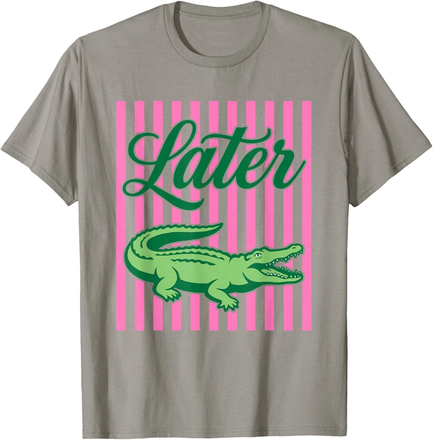 Later Gator Funny Teacher Alligator Last Day of School T-Shirt - T-Shirt | Sand