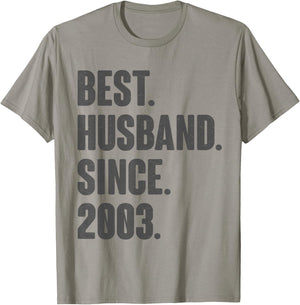23rd Wedding Anniversary - Best Husband Since 2003 T-Shirt - T-Shirt | Sand