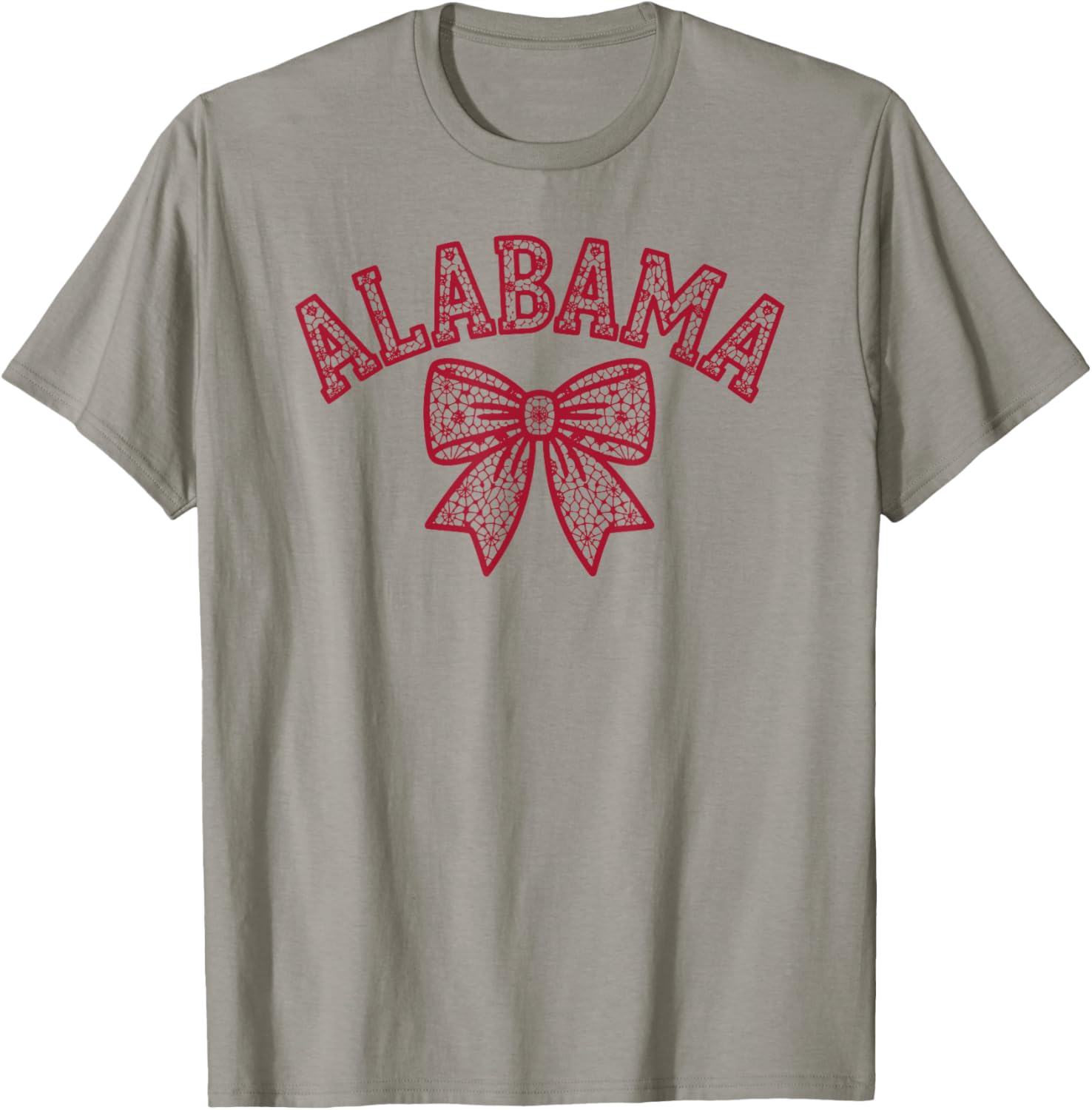 Cute Alabama Design with Lace Coquette Bow, Cute Alabama T-Shirt - T-Shirt | Sand