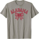 Cute Alabama Design with Lace Coquette Bow, Cute Alabama T-Shirt - T-Shirt | Sand