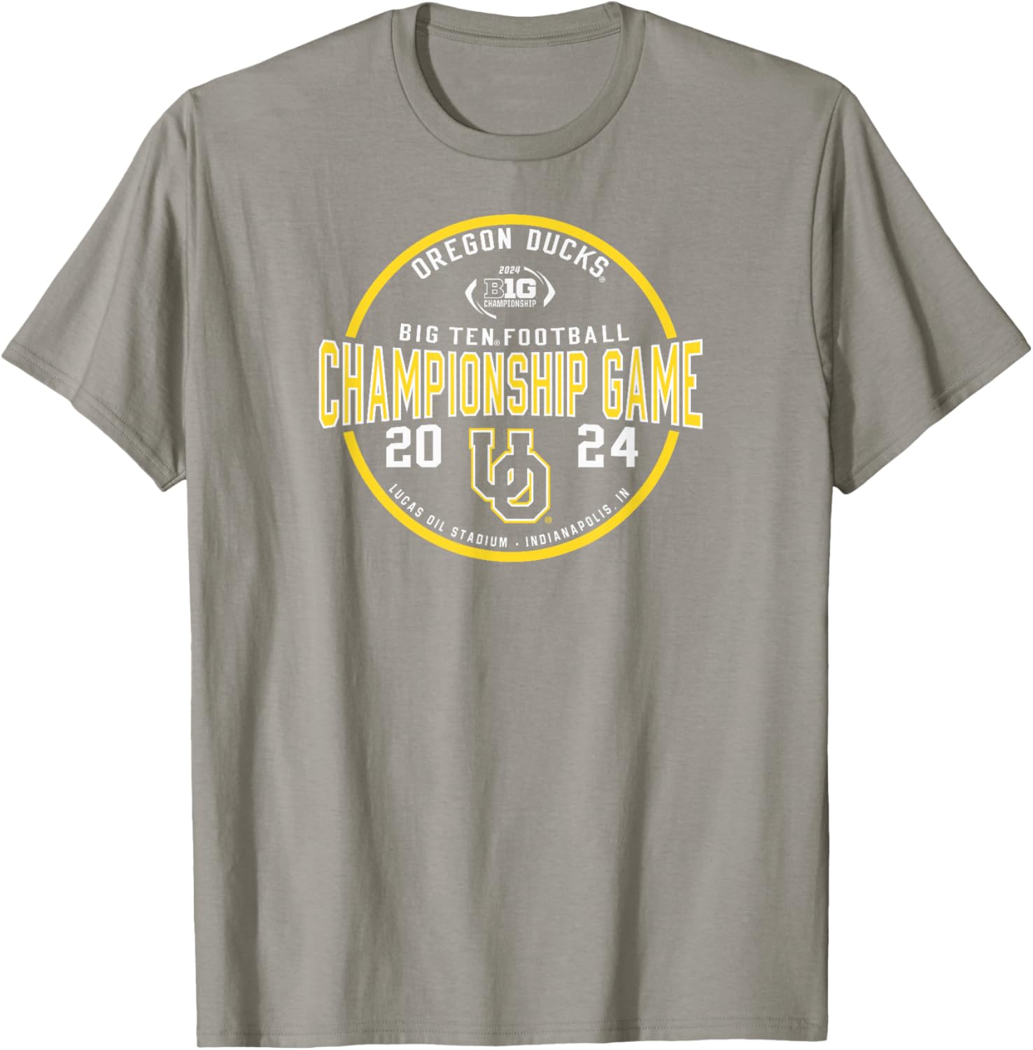 Oregon Ducks Big Ten Championship 2024 Football Game Green T-Shirt - T-Shirt | Sand