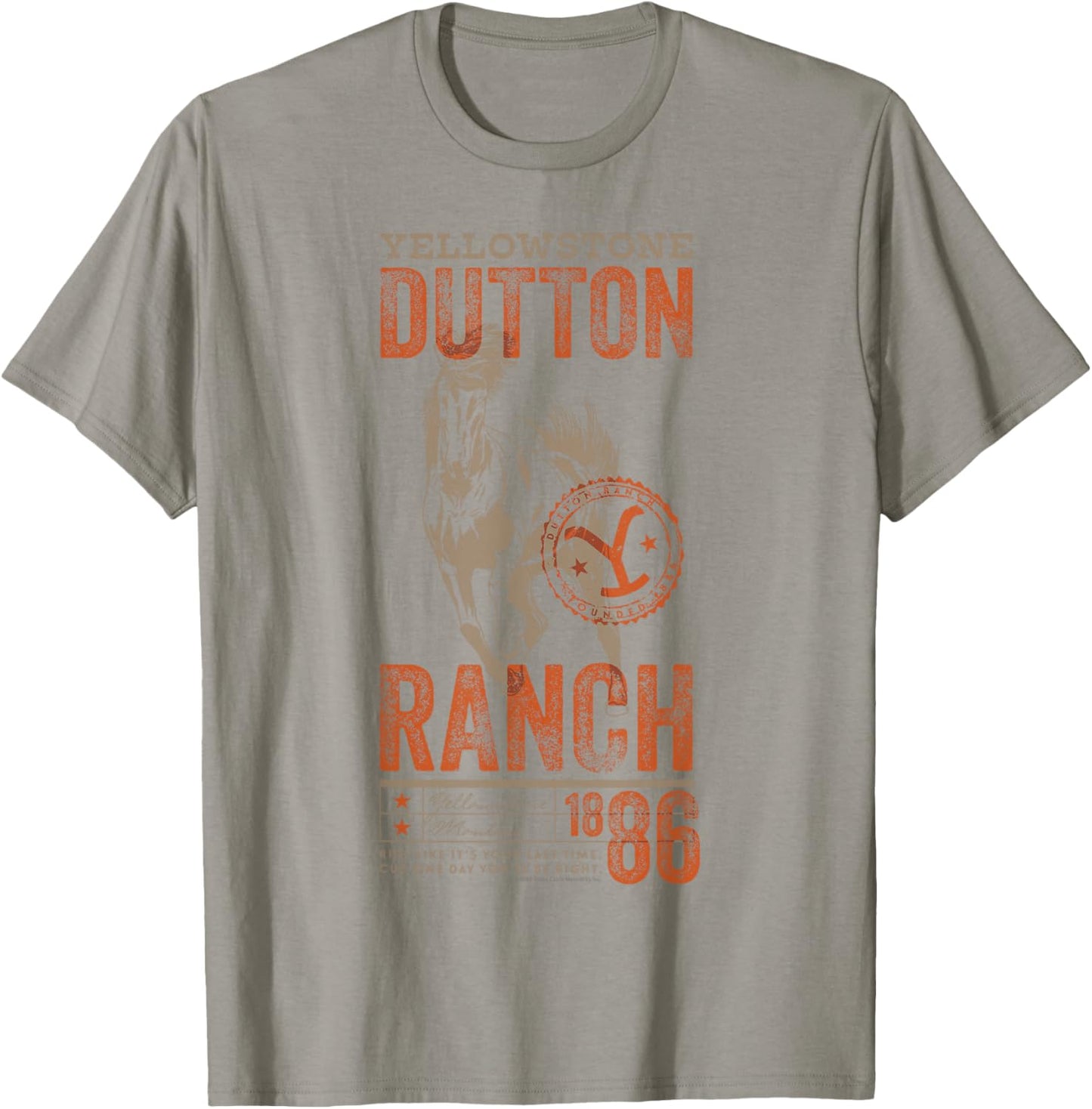 Yellowstone Dutton Ranch 1886 Horse Poster T-Shirt - T-Shirt | Sand