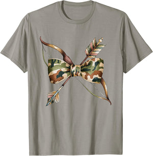 Coquette Camo Bow Camouflage Antlers Hunting Duck Women Girl T-Shirt - T-Shirt | Sand