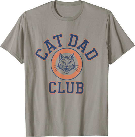 Cat Dad Club Cat Father Daddy Kitten Kitty Funny Cats T-Shirt - T-Shirt | Sand