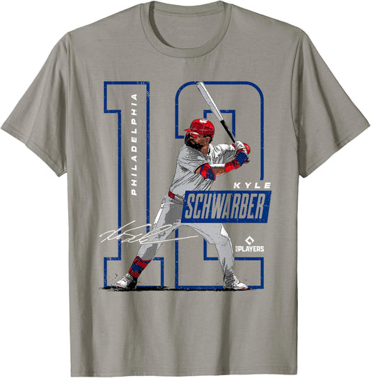 License Champs Kyle Schwarber | Philadelphia Baseball Players | MLBSWB3002 , Small, Red T-Shirt - T-Shirt | Sand