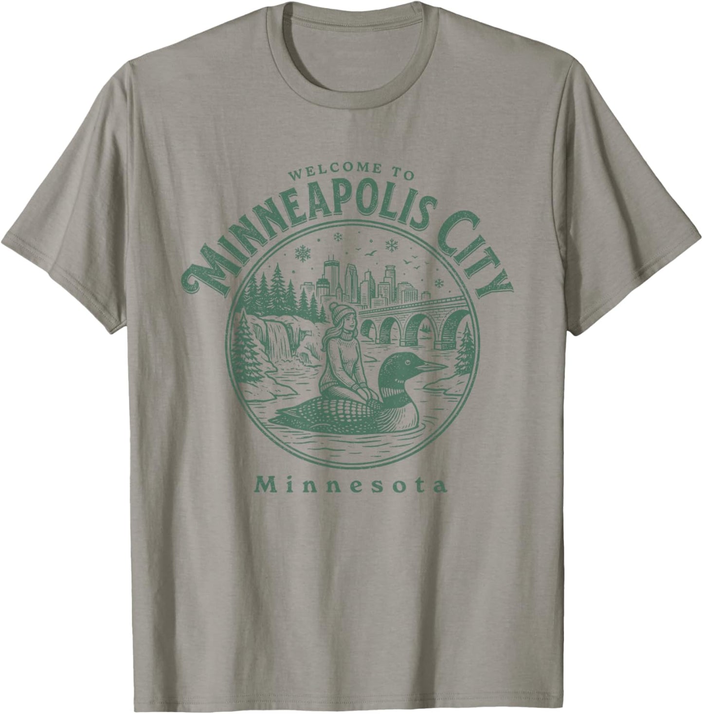 Willkommen in Minneapolis City Minnesota T-Shirt - T-Shirt | Sand