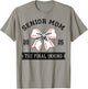 Baseball Senior Mom 2025 The Final Inning Coquette Bow Mom T-Shirt - T-Shirt | Sand