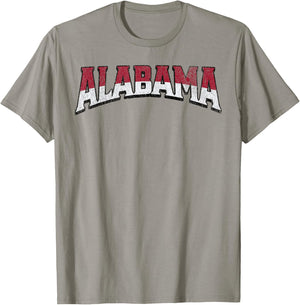 Alabama AL Vintage Sports Design Gifts Men Women Boys Girls T-Shirt - T-Shirt | Sand
