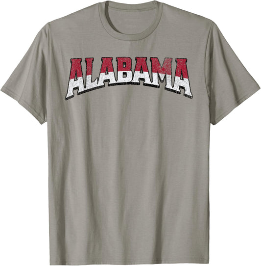 Alabama AL Vintage Sports Design Gifts Men Women Boys Girls T-Shirt - T-Shirt | Sand