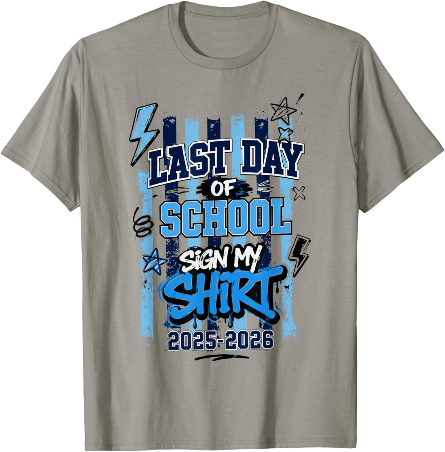 Last Day of School Sign My Shirt Boy Student Kid 2 Sided T-Shirt - T-Shirt | Sand