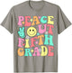 Peace Out Fifth Grade Groovy 5th Grade Last Day of School T-Shirt - T-Shirt | Sand