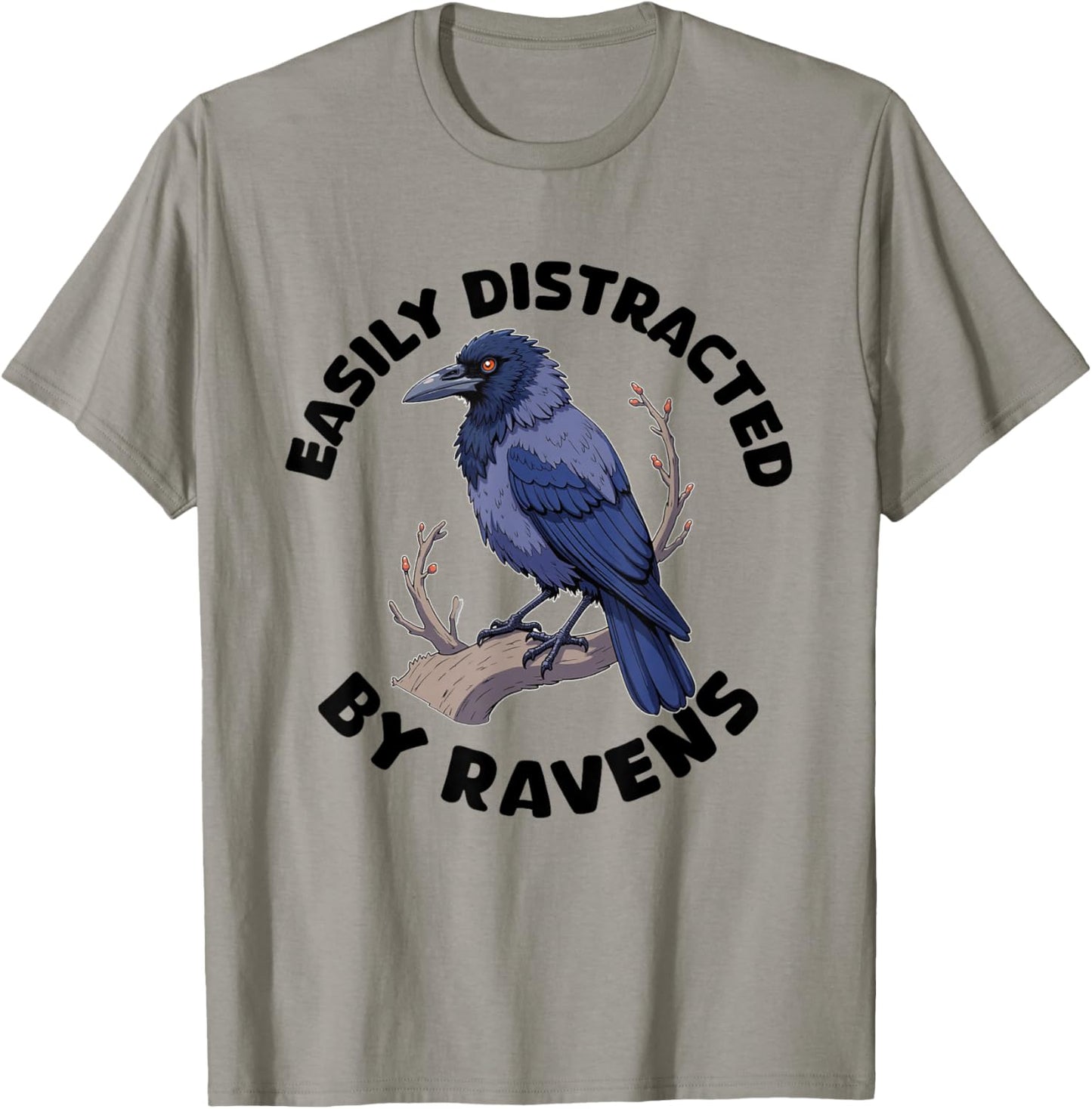 Ravens Crow Black Bird Corbie Silhouette Lover Men Women Boy T-Shirt - T-Shirt | Sand