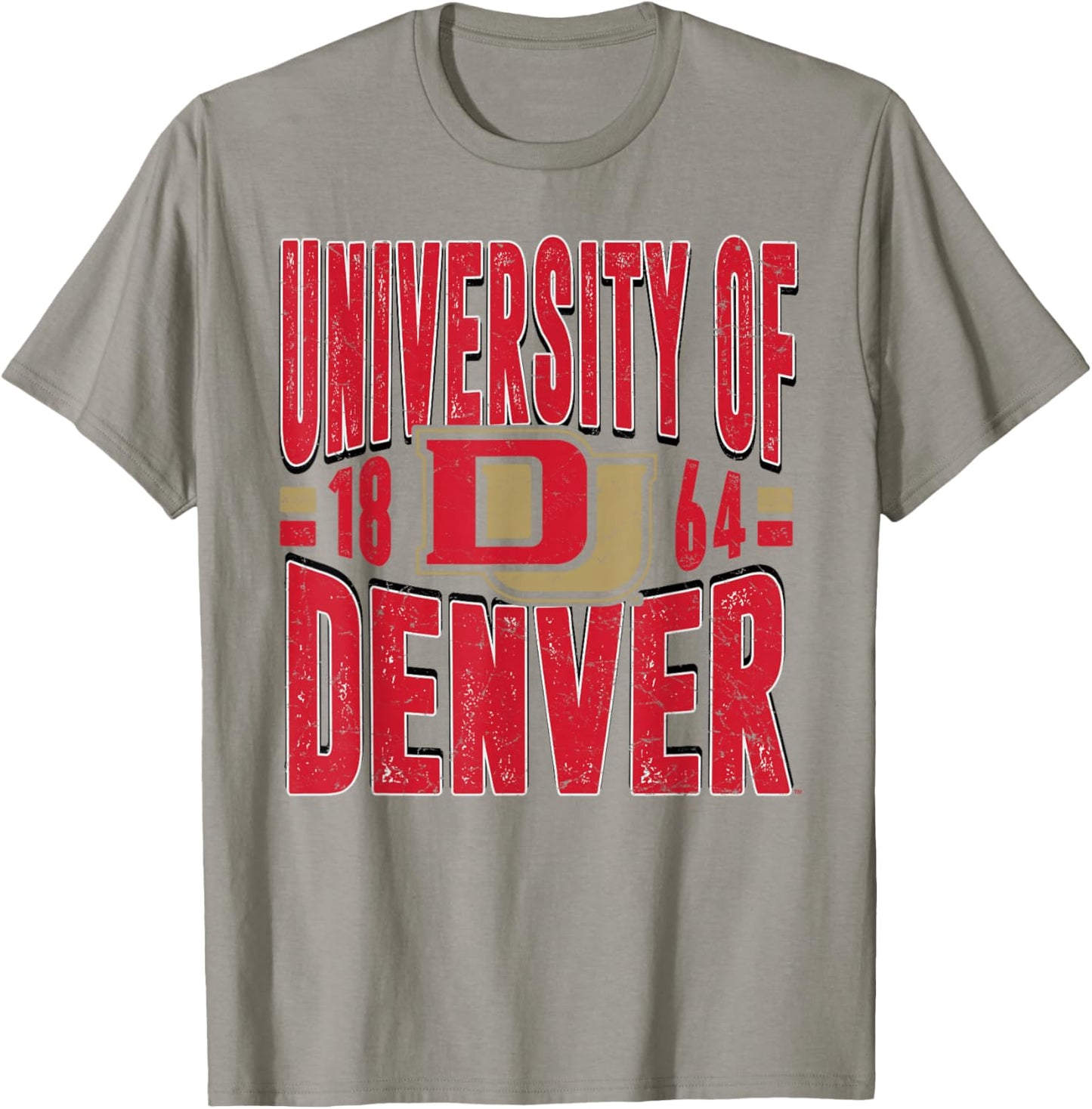 Denver Pioneers Vintage 90's Retro White Officially Licensed T-Shirt - T-Shirt | Sand