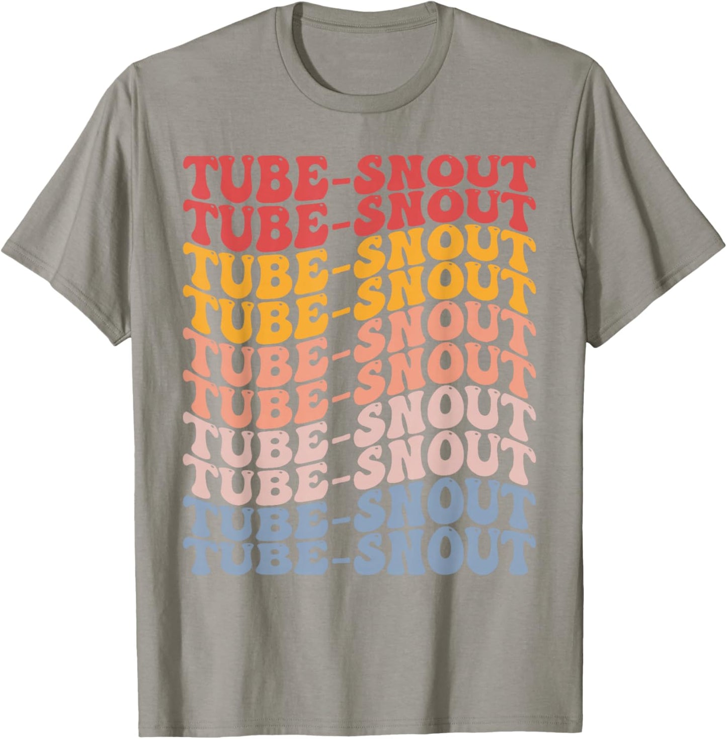 Tube-Snout Groovy Retro Fish T-Shirt - T-Shirt | Sand