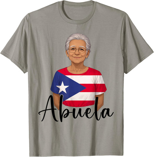 Grandmom Puerto Flag Grandmother Grandma Abuela Puerto Rico T-Shirt - T-Shirt | Sand
