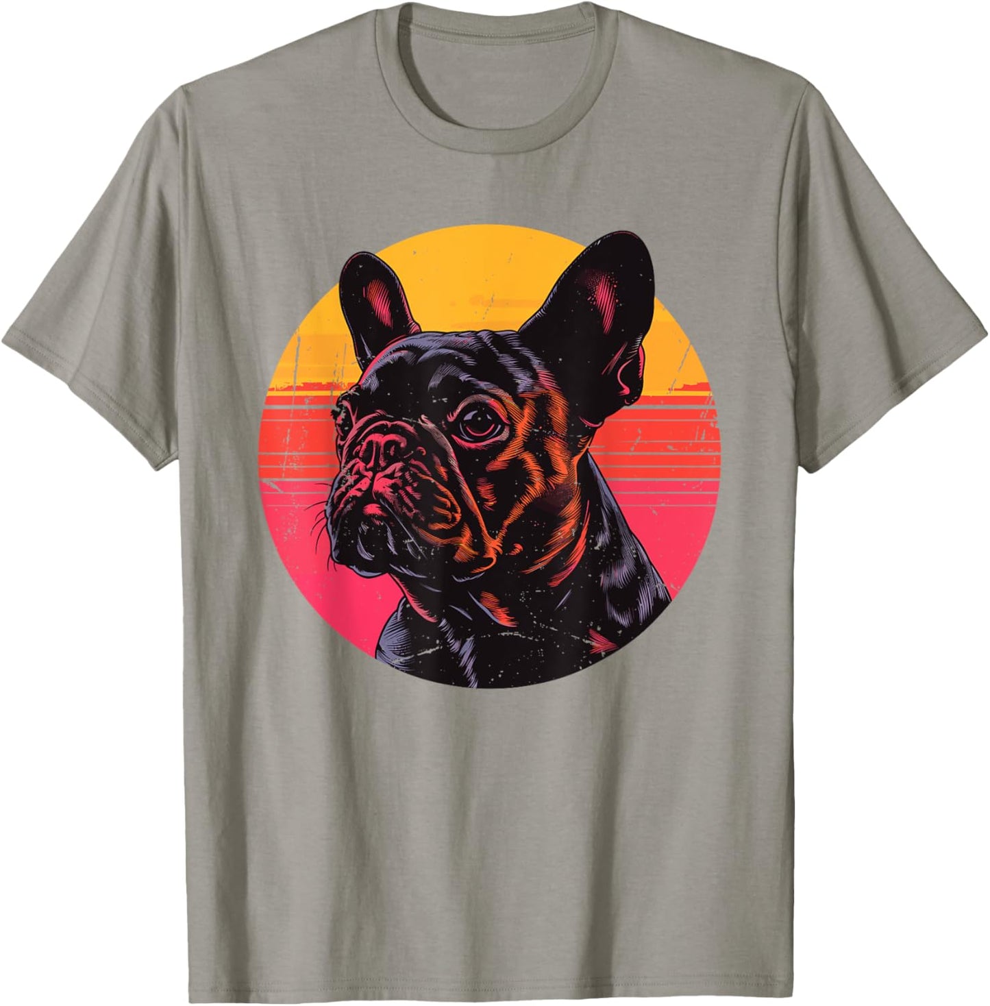 Retro French Bulldog Dog Lovers Gift Vintage Frenchie Owner T-Shirt - T-Shirt | Sand