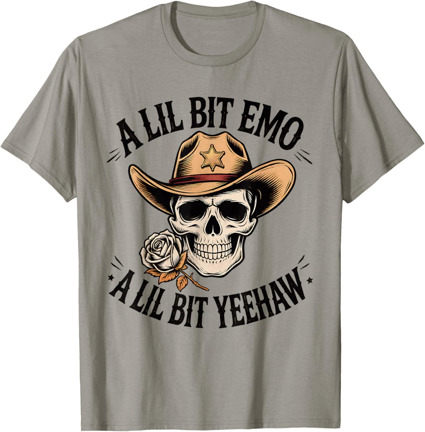 Fusion of Two Styles, Cowboy, Ranch, Emo, Yeehaw T-Shirt - T-Shirt | Sand