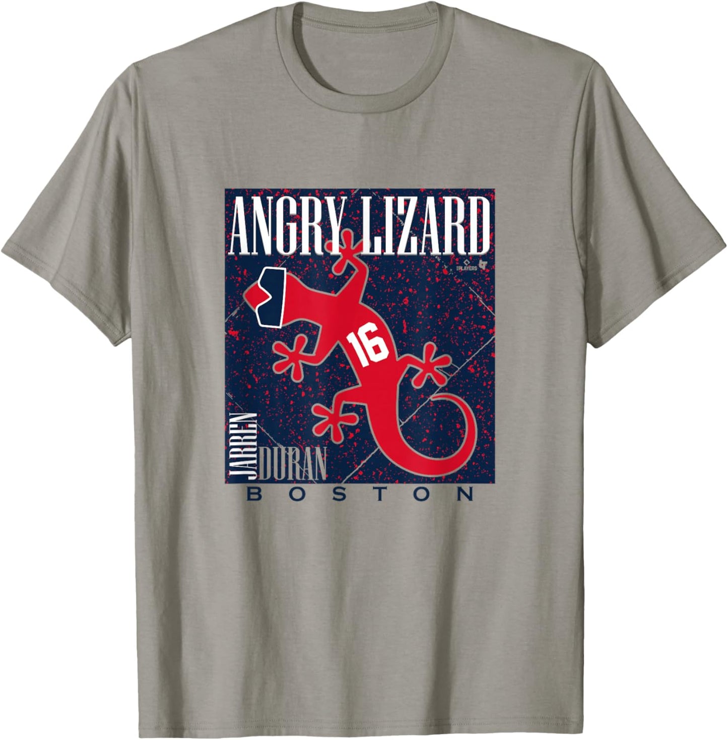 Jarren Duran - Angry Lizard - Boston Baseball T-Shirt - T-Shirt | Sand