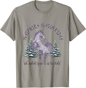 Odin Sleipnir Horse norse nordic Viking Christmas Yule T-Shirt - T-Shirt | Sand