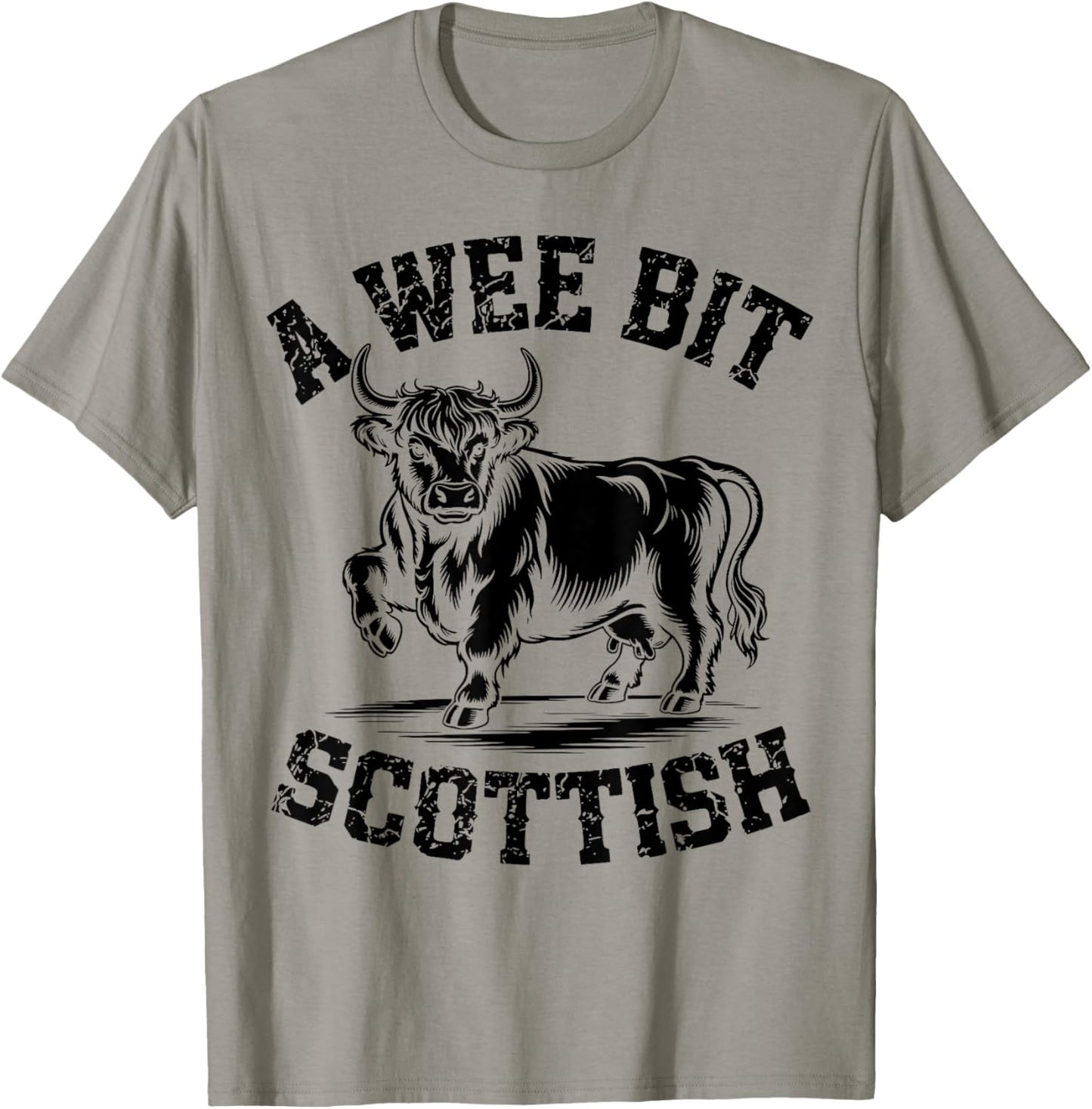 A Wee Bit Scottish Highland Cow Country T-Shirt - T-Shirt | Sand