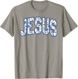 Christian Coquette Jesus Bow Bible Blue White Women Girls T-Shirt - T-Shirt | Sand