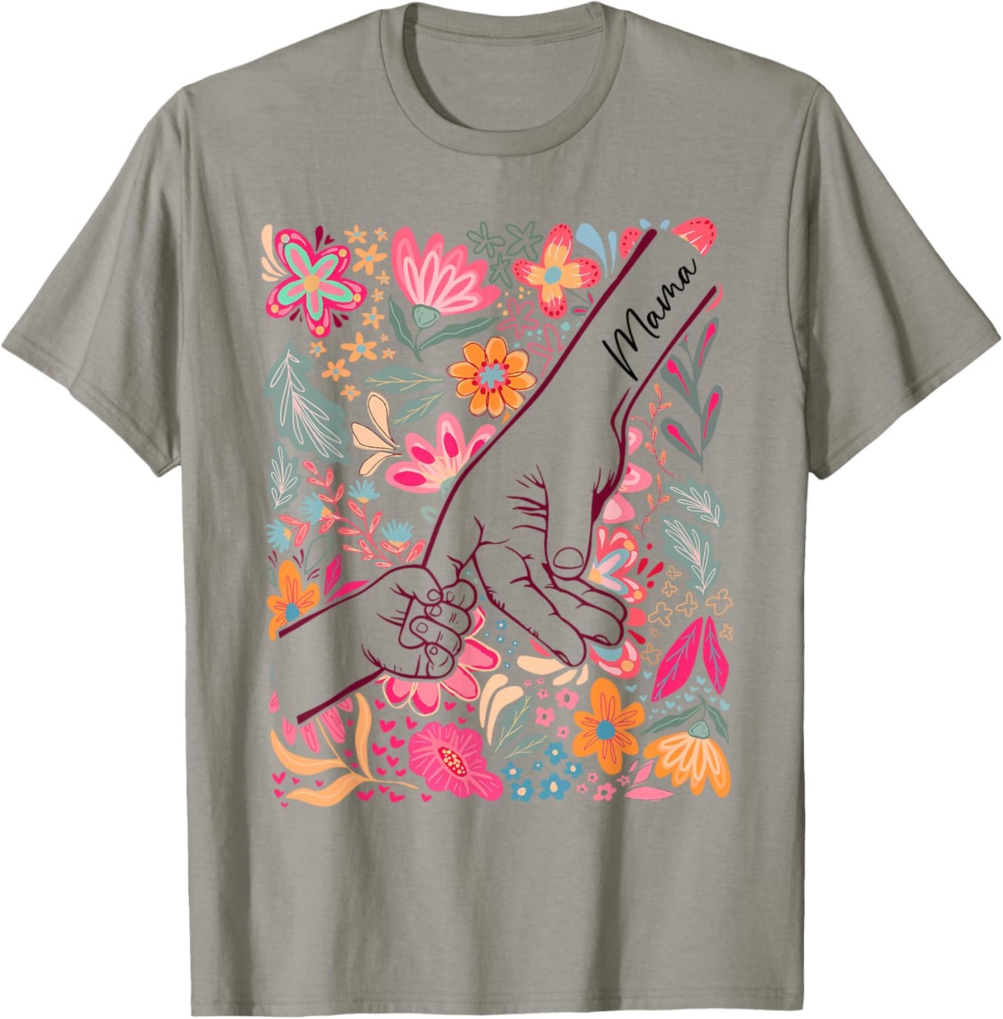 Mama Mom Life Mommy Funny Happy Mother's Day Wildflower T-Shirt - T-Shirt | Sand