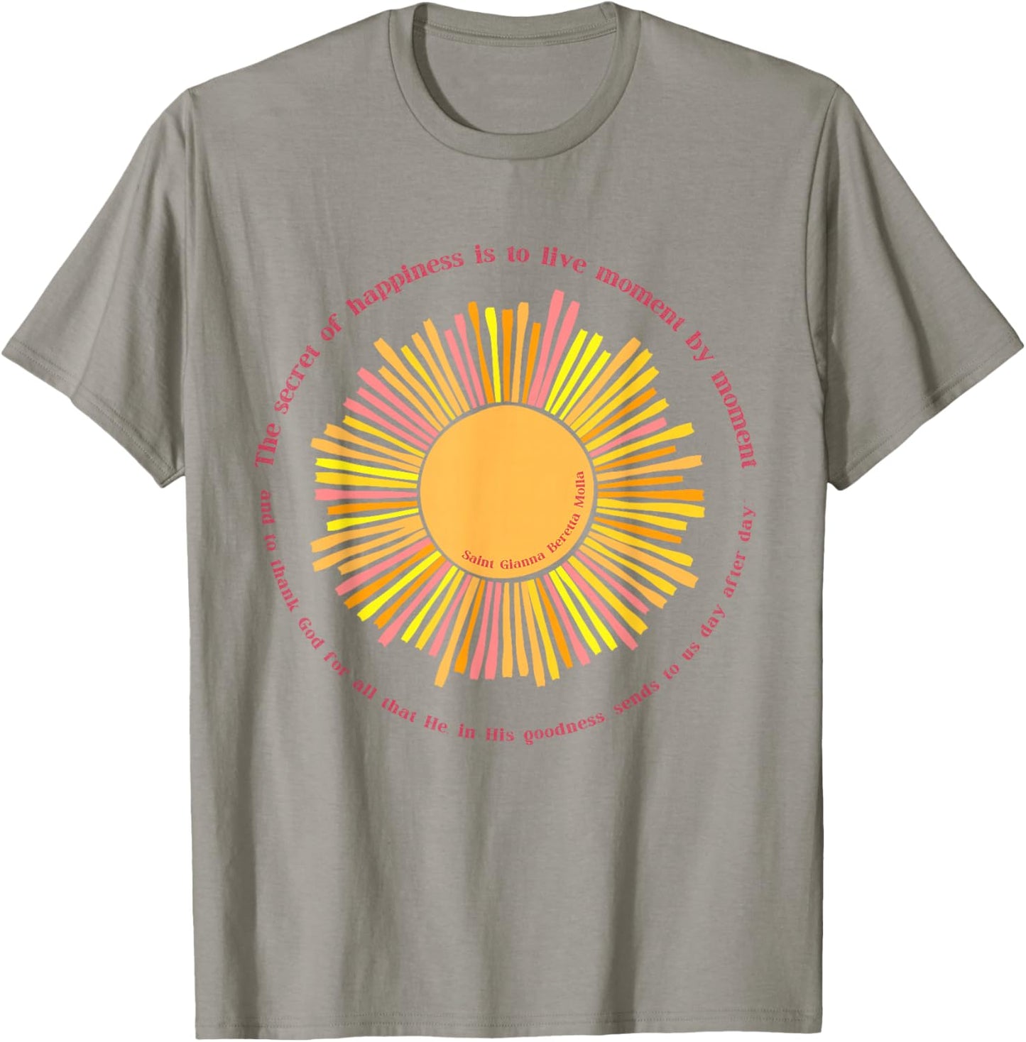 Saint Gianna Beretta Molla Catholic T-Shirt - T-Shirt | Sand