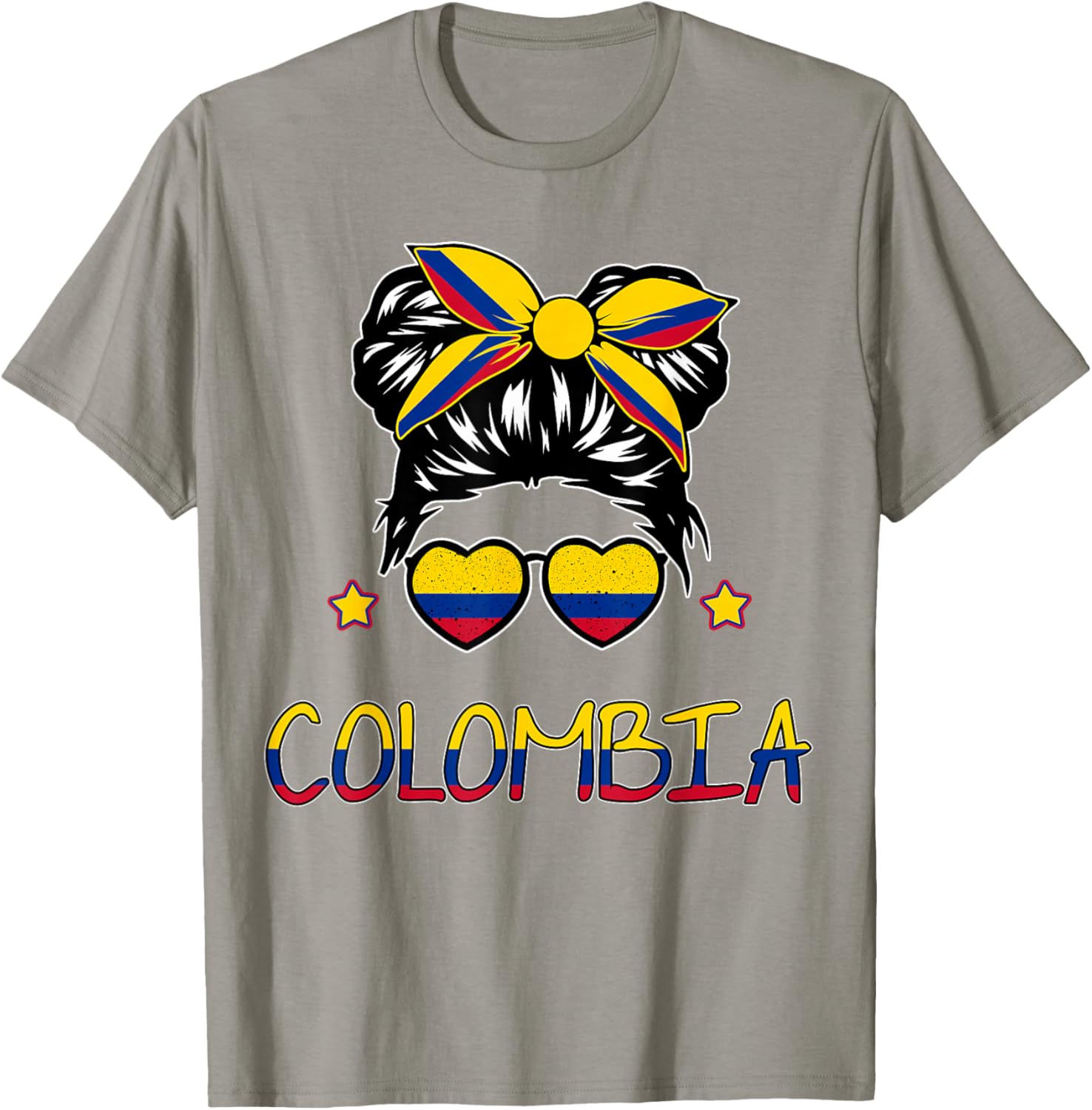 Girls Colombian Flag Kids Hispanic Heritage Month Colombia T-Shirt - T-Shirt | Sand