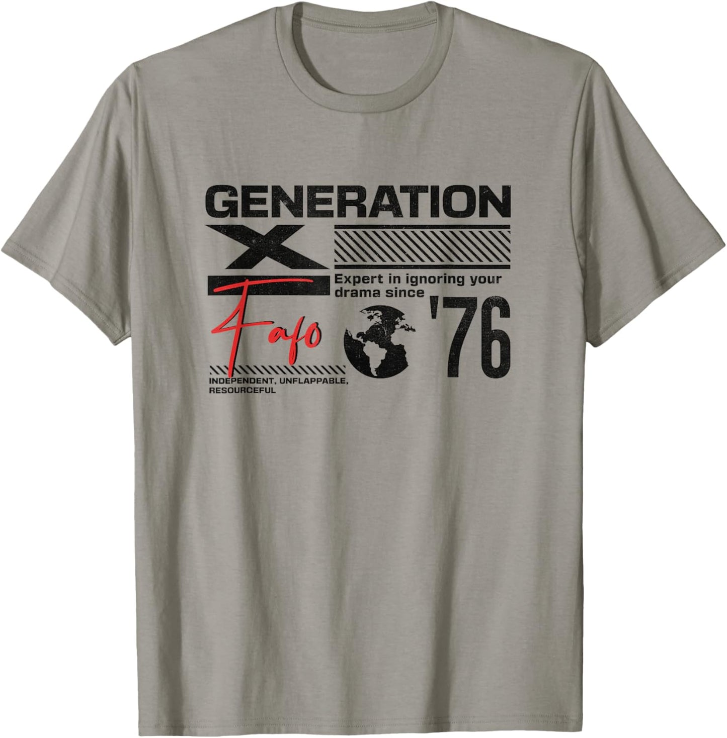 Gen X FAFO Gen X Generation Gen Xer Born 1976 Retro Vintage T-Shirt - T-Shirt | Sand