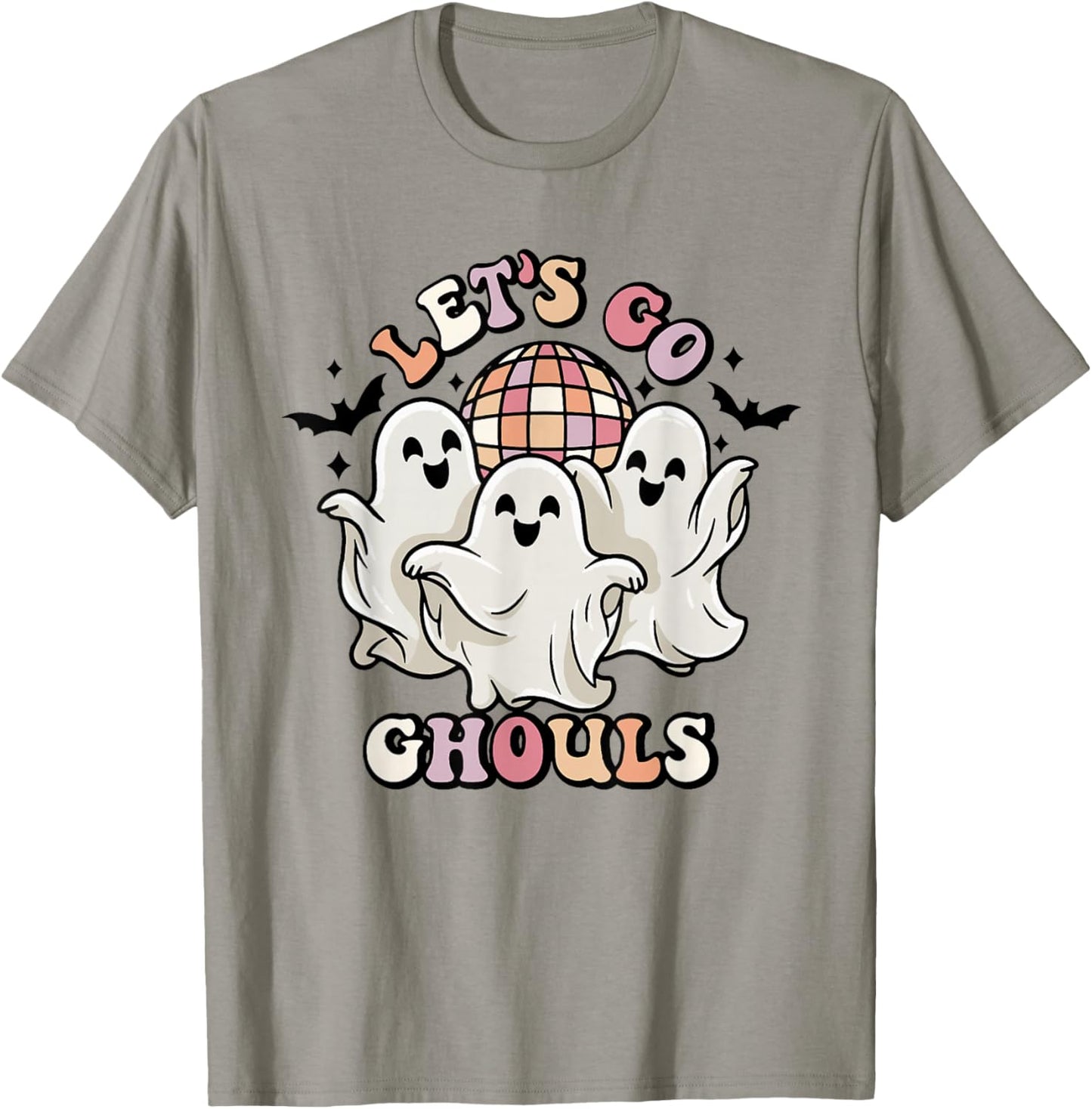 Lets Go Ghouls Halloween Disco Ghosts T-Shirt - T-Shirt | Sand