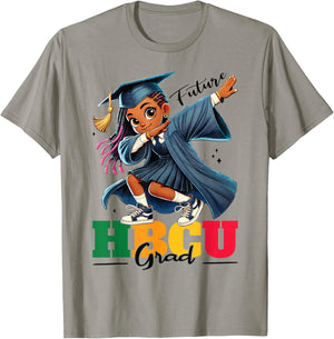 Future HBCU Grad kids Black Girl Afro Black History Month T-Shirt - T-Shirt | Sand