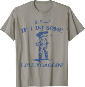Y'all Mind If I Do Some Lollygaggin Funny Cowboy Frog T-Shirt - T-Shirt | Sand