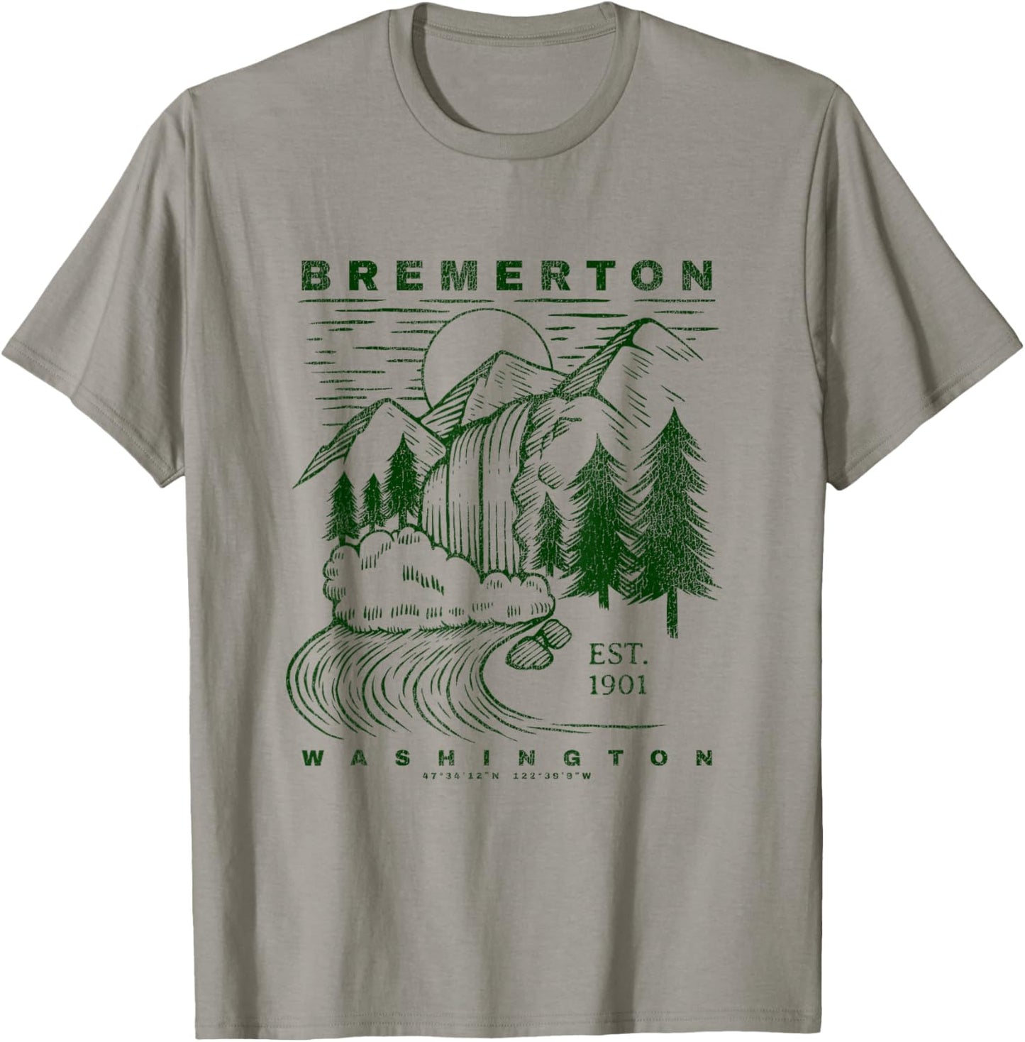 Bremerton Washington Neat Travel Souvenir Rustic Bremerton T-Shirt - T-Shirt | Sand
