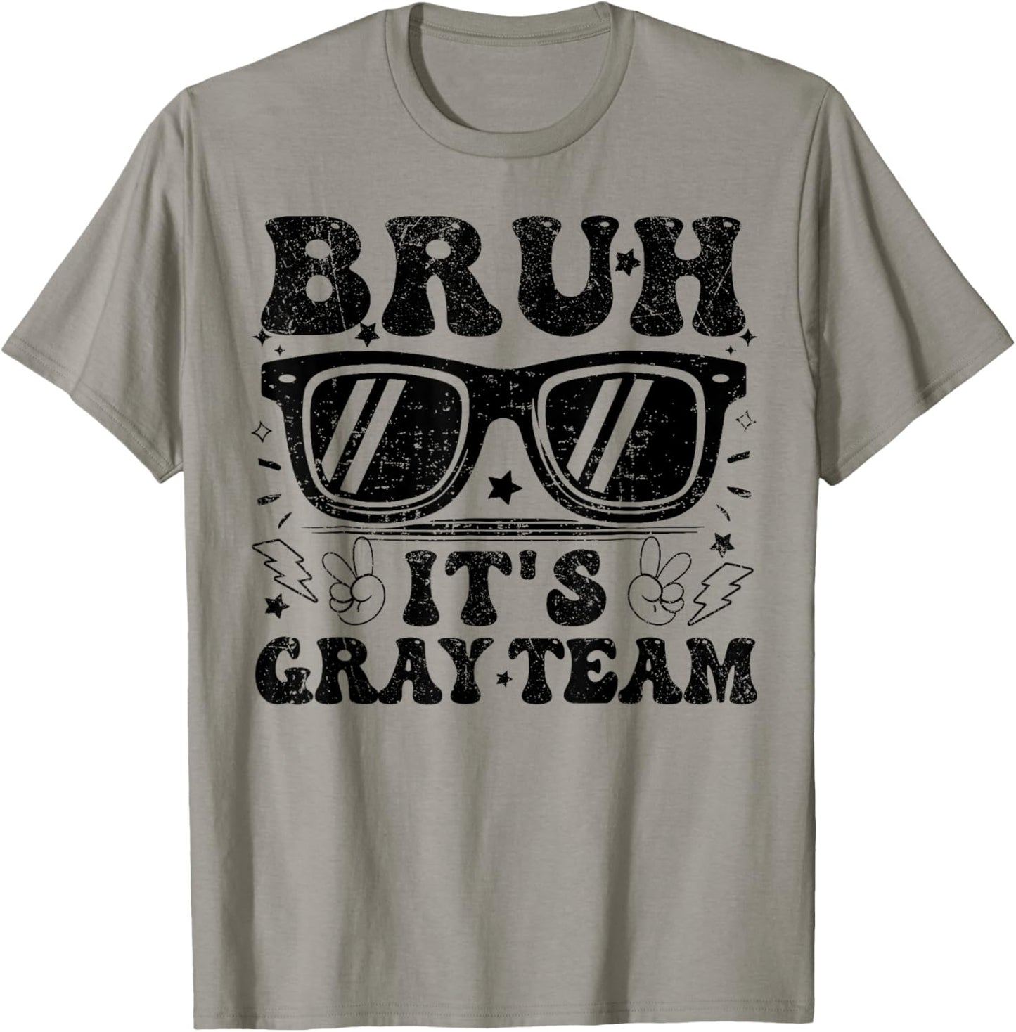 Field Day Bruh It's Gray Team Teacher Boys Girls Peace Hand T-Shirt - T-Shirt | Sand