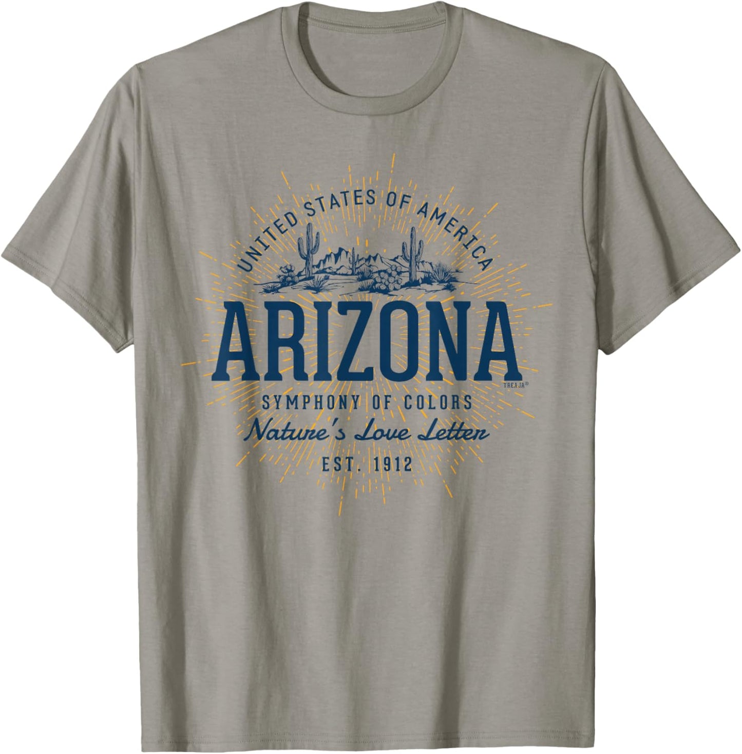 Vintage Styled State of Arizona Retro T-Shirt - T-Shirt | Sand