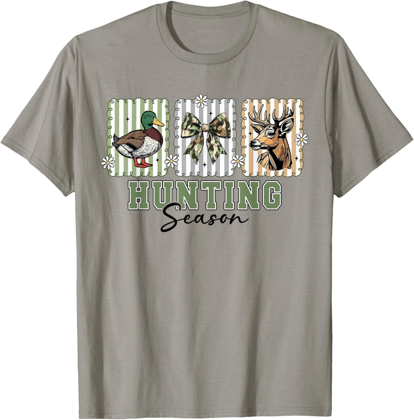 Camo Coquette Bow Deer Duck Hunting Season Women Girls Kids T-Shirt - T-Shirt | Sand