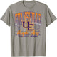 Evansville Purple Aces Kicking It Gray Officially Licensed T-Shirt - T-Shirt | Sand