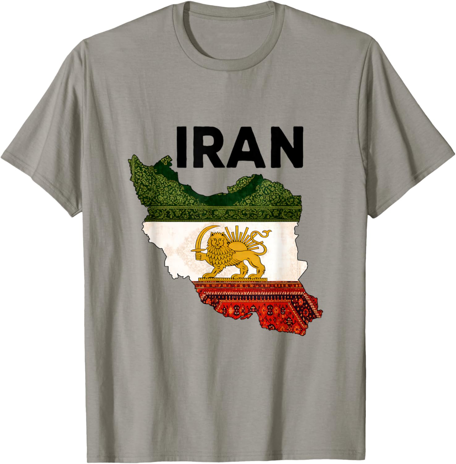 Freie Iran Löwe und Sonne Flagge - Persisches Erbe Symbol Design T-Shirt - T-Shirt | Sand