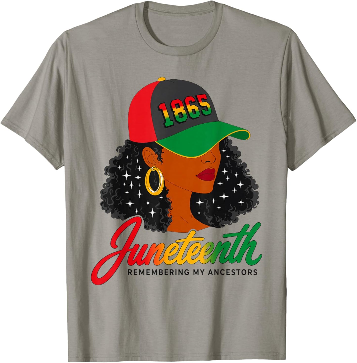 Juneteenth 1865 Remembering My Ancestors Melanin Black Women T-Shirt - T-Shirt | Sand