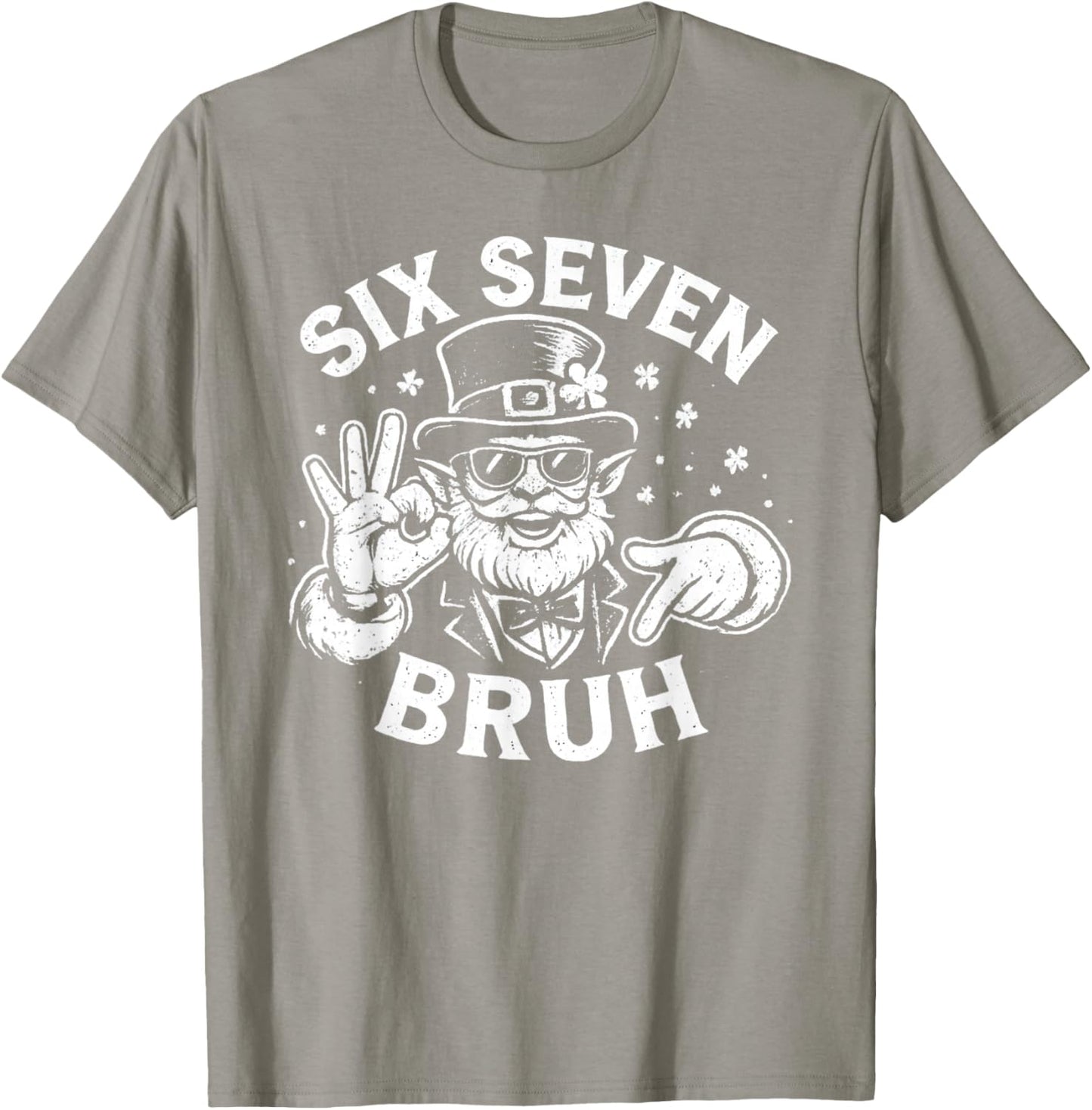 67 Bruh St Patricks Day Leprechaun Six Siven Boys Pajamas T-Shirt - T-Shirt | Sand