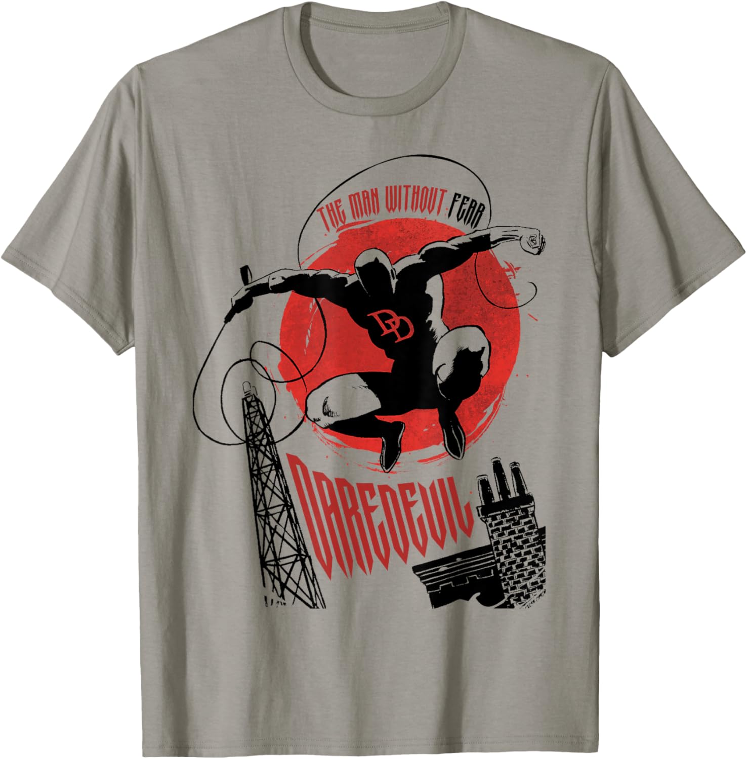 Marvel Comics Daredevil The Man Without Fear Silhouette T-Shirt - T-Shirt | Sand